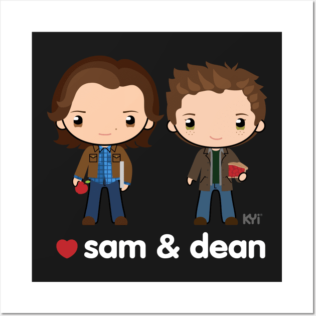 Love Sam & Dean - Supernatural Wall Art by KYi